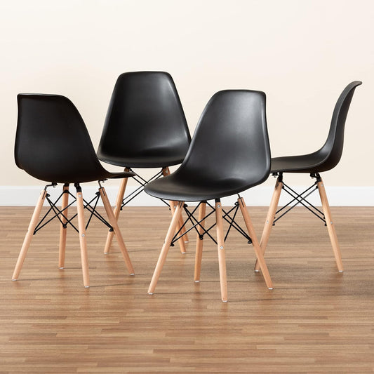 Pack 4 Sillas Eames Negras | Ideal Hogar y Oficina