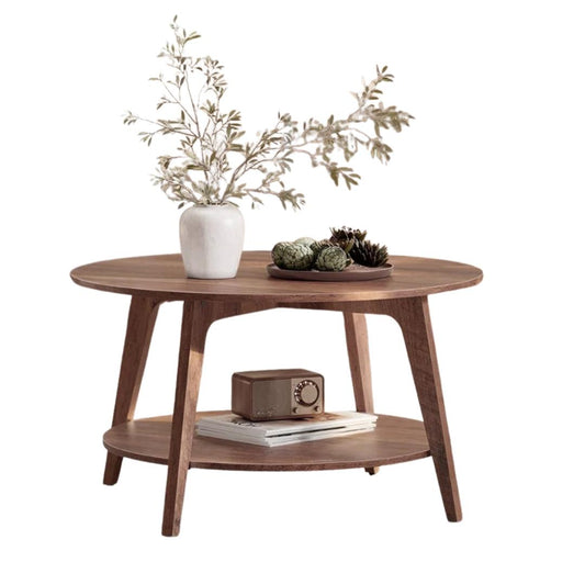 Mesa de Centro Romeo 80cm | MDF Natural Doble Nivel