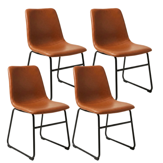 Pack 4 Sillas Comedor Toscana | Eco Cuero Terracota