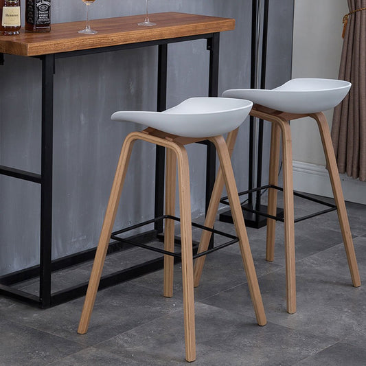 Pack 2 Taburetes Bar Nórdico Viggo 75 cm| Exterior Blanco