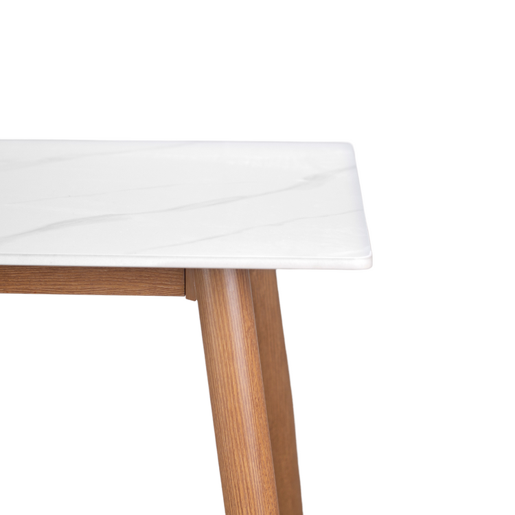 Mesa cuadrada Nevada 80x80 Blanca | Minimalista | Piedra Sinterizada |