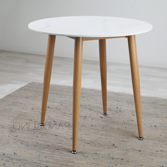 Mesa Redonda Nevada 100 cm | Diseño Minimalista, Piedra Sinterizada