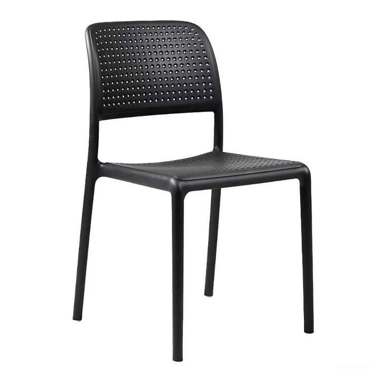 Silla Bora Bristro Negra | Diseño Apilable