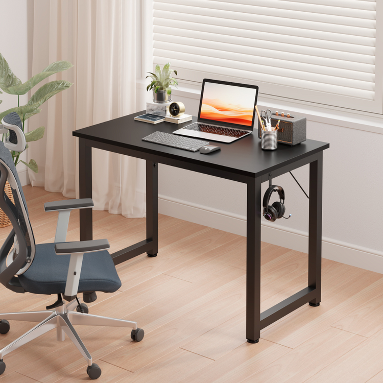 Escritorio Connor Negro 100cm | Oficina en Casa