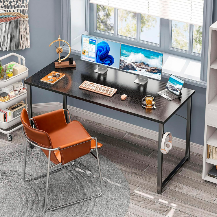 Escritorio Connor Negro 100cm | Oficina en Casa