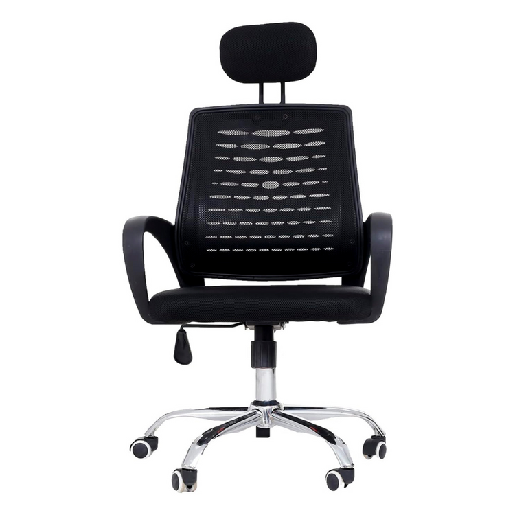 Silla Oficina Neo Negra | Apoyabrazos y Cabecera Ajustables