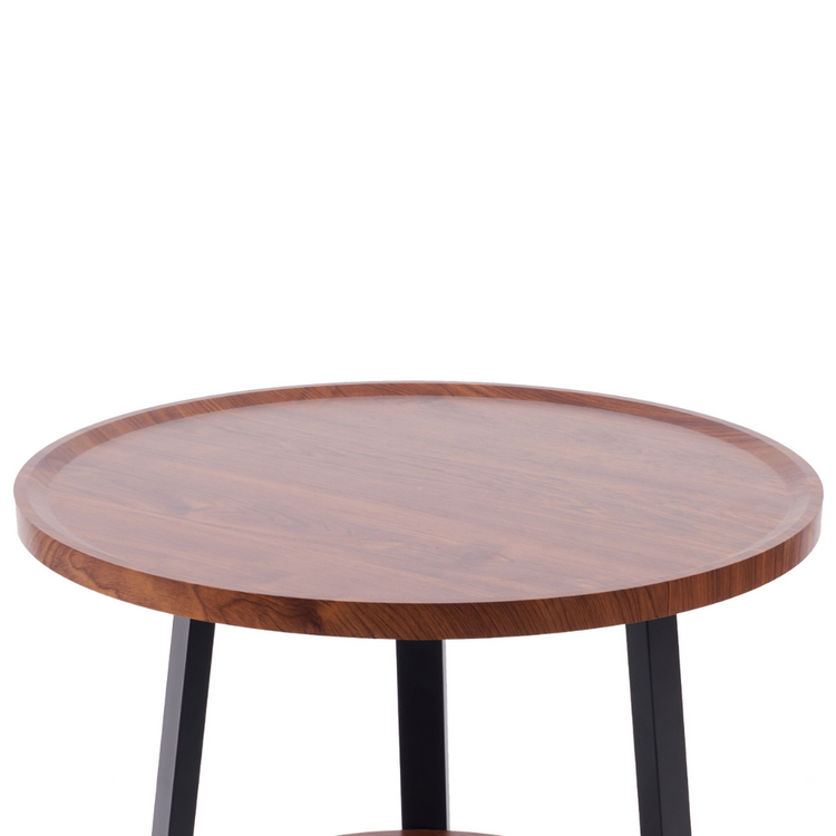 Mesa De Centro Lateral Mirella D60cm | Madera Oscura