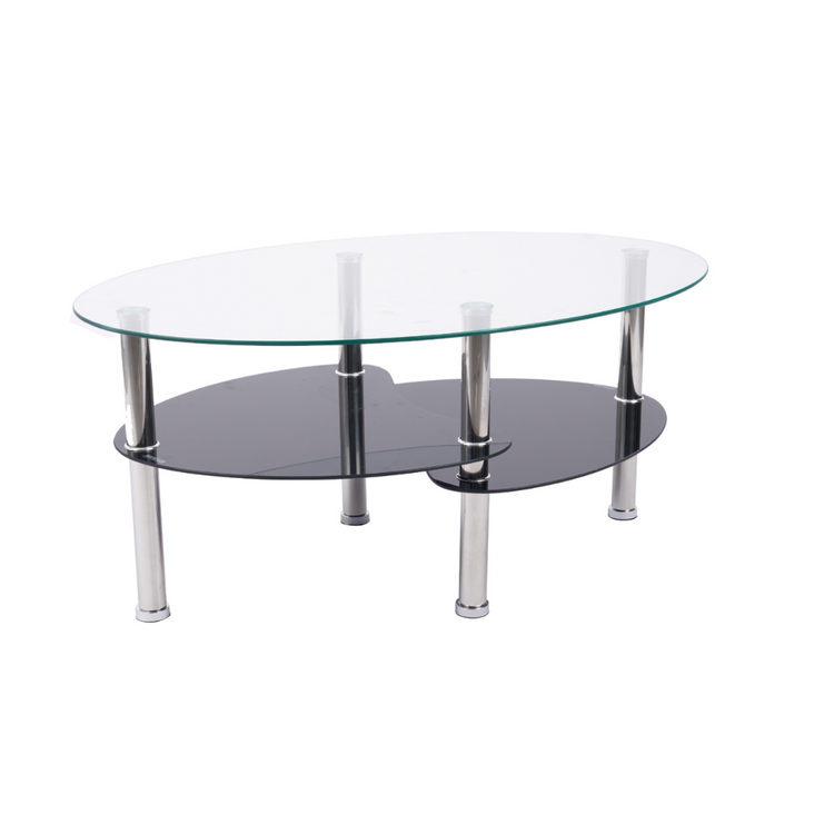 Mesa de Centro Moderna Martina con 2 Caras - Vidrio Templado