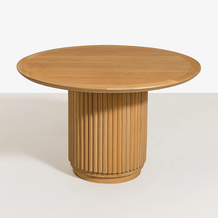 Mesa Redonda Cantera D130 cm | Madera Natural