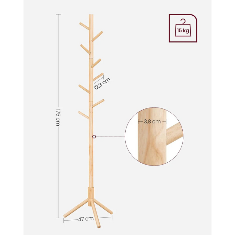 Perchero Remo | Estilo Arbol  | Madera color natural