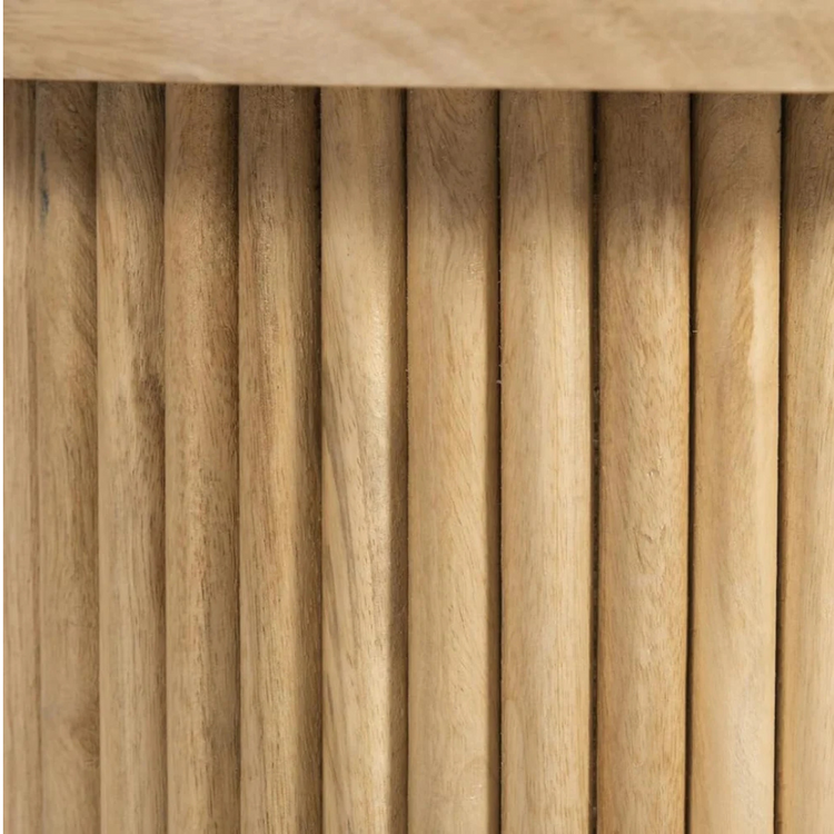 Mesa Auxiliar Redonda Karla D40 cm | Madera Natural