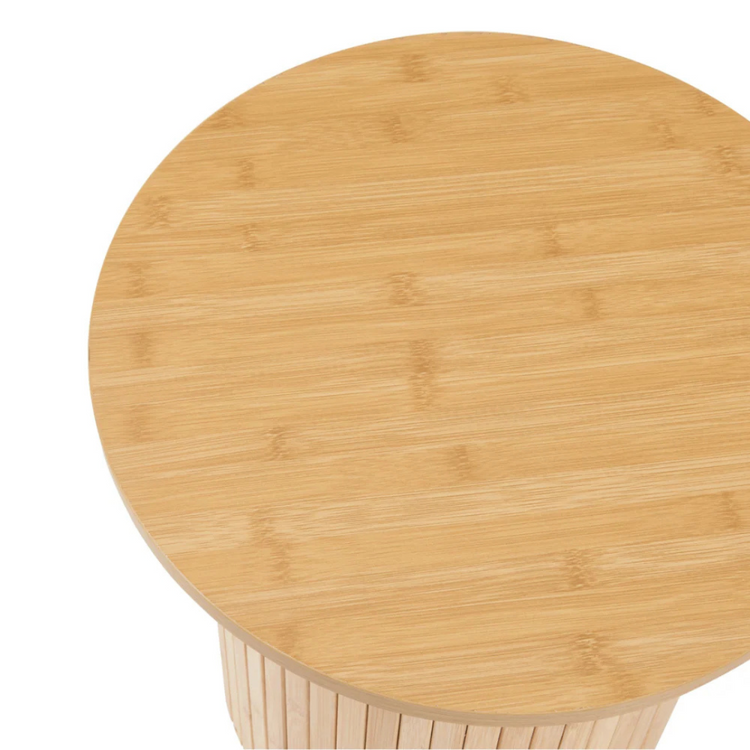 Mesa Auxiliar Redonda Karla D40 cm | Madera Natural