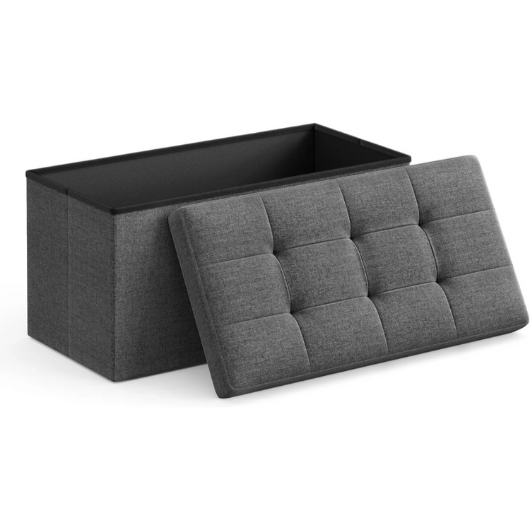 Banqueta Baul Takoma Gris | Plegable con Almacenaje