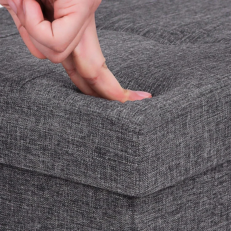 Banqueta Baul Takoma Gris | Plegable con Almacenaje
