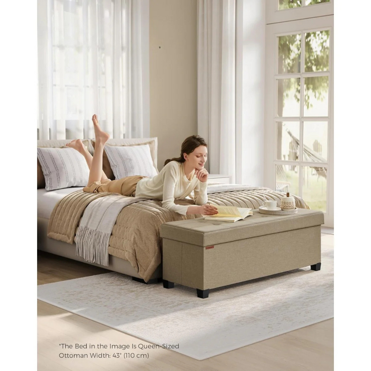 Banqueta Baul Bolton | Lino Camel