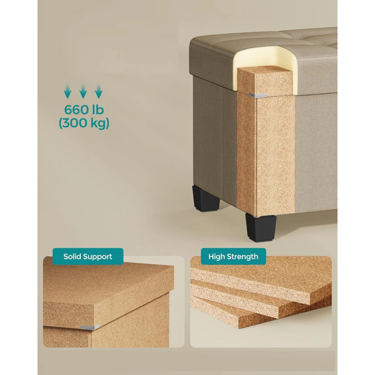 Banqueta Baul Bolton | Lino Camel