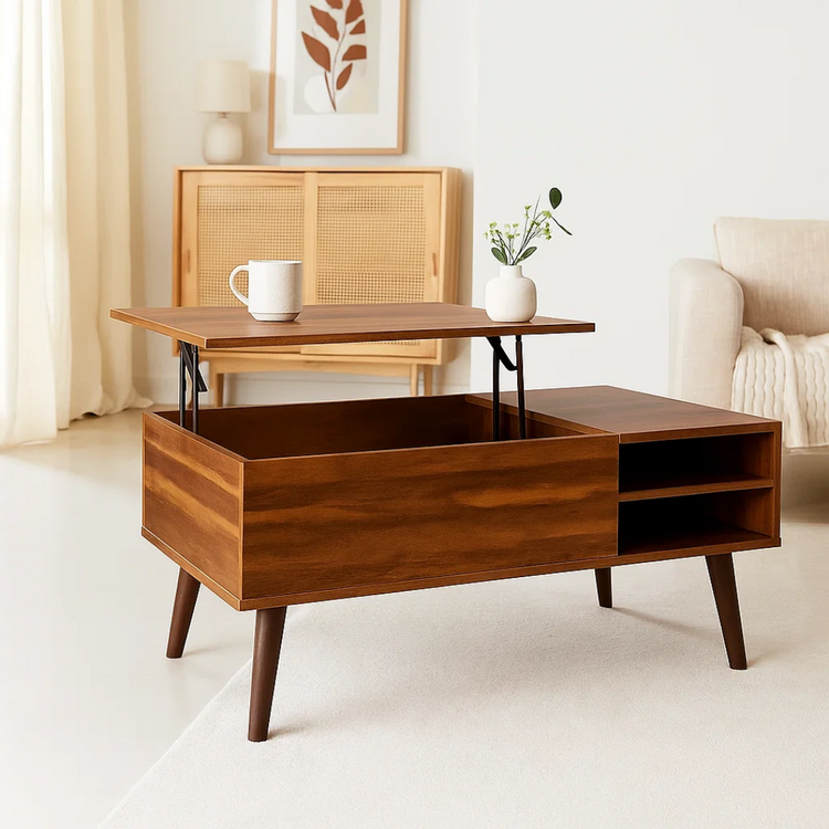 Mesa de Centro Elevable Lotta | Multifuncional y Moderna