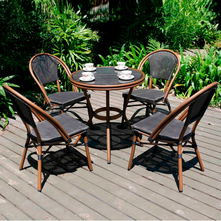 Silla Parisina Lyon Café | Elegancia y Resistencia al Aire Libre