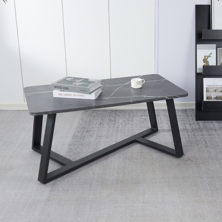 Mesa de Centro Filippa Mármol y Metal, Moderna y Versátil