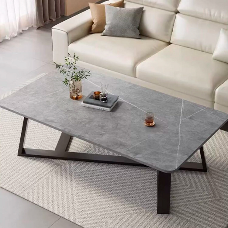 Mesa de Centro Filippa Mármol y Metal, Moderna y Versátil