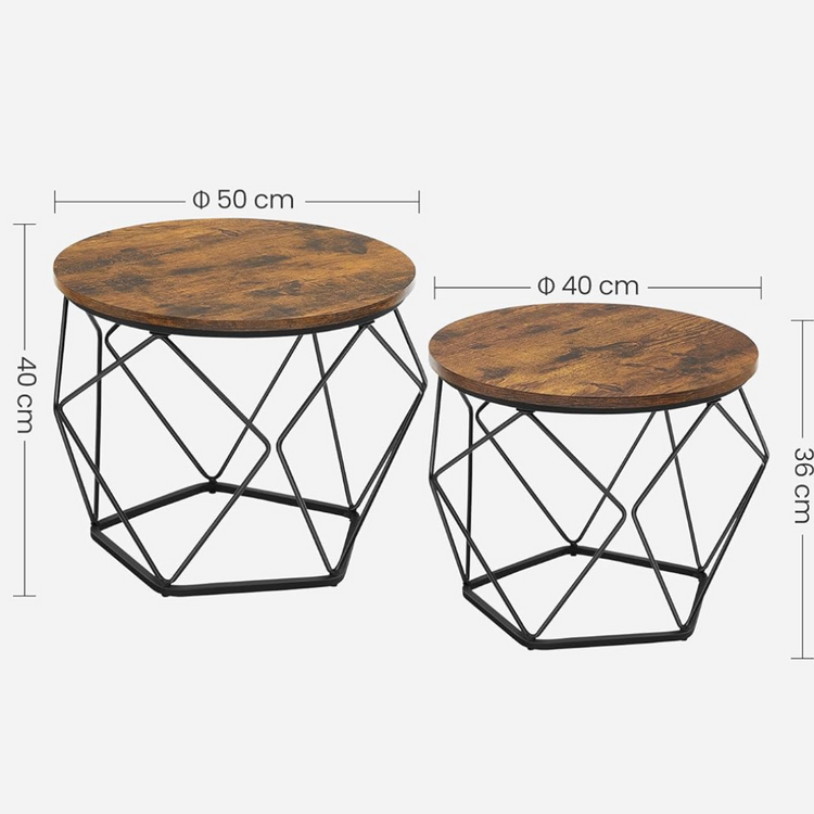 Set 2 mesas Nogales - Pandalino
