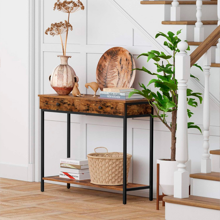 Arrimo Betania 2 Cajones | Madera Natural | Diseño Compacto