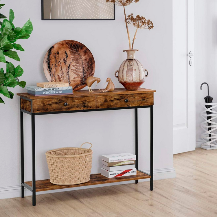 Arrimo Betania 2 Cajones | Madera Natural | Diseño Compacto