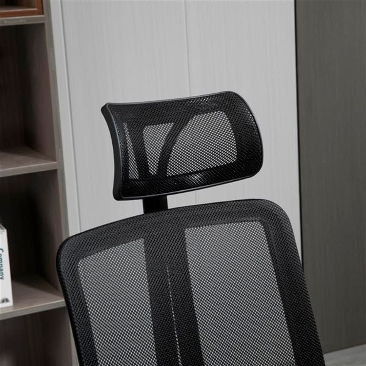 Silla Oficina Ergonómica Flexa Negra | Apoyabrazos y Reposacabezas Ajustable