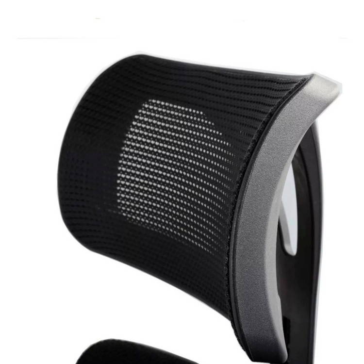 Silla Oficina Ergonómica Flexa Negra | Apoyabrazos y Reposacabezas Ajustable