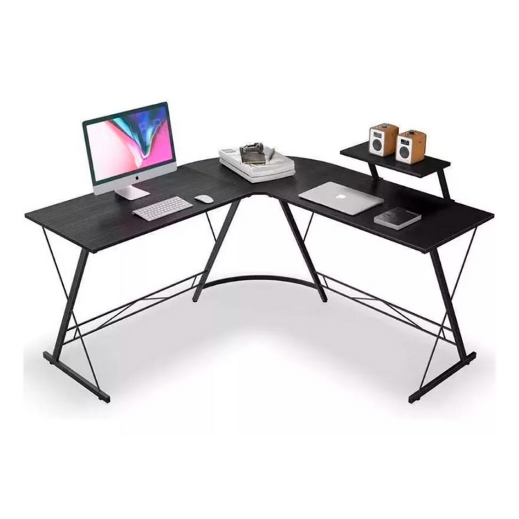 Escritorio Esquinero Negro Leopoldo | Amplio y comodo