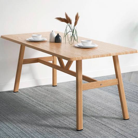 Mesa Rectangular Konna 120x70 cm | Estilo Nórdico en MDF y Metal