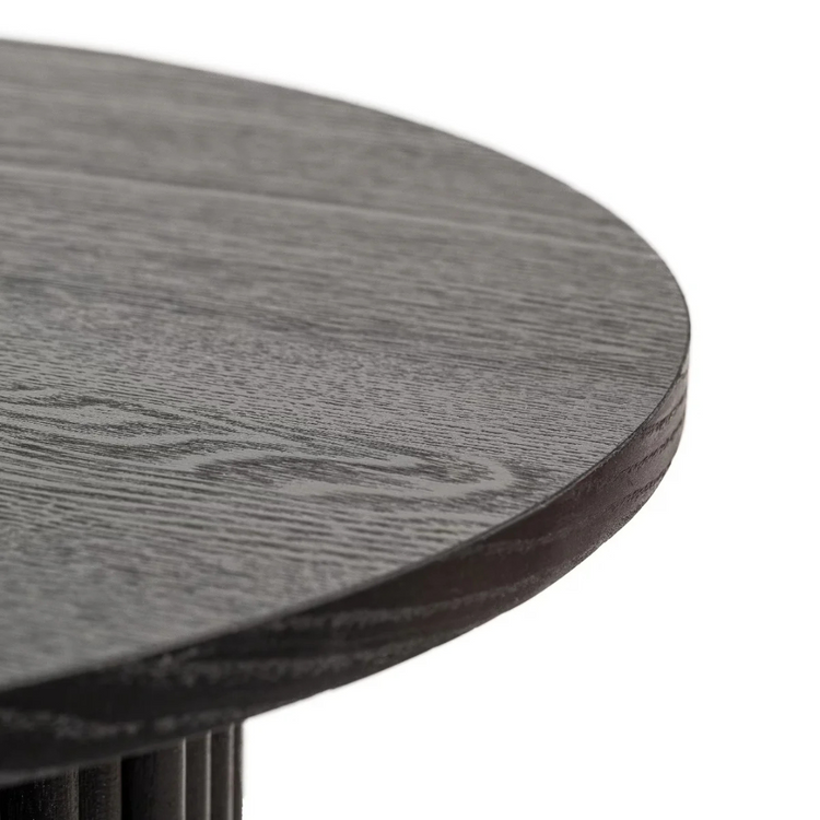 Mesa Auxiliar Redonda Karla D40 cm | Madera Negra