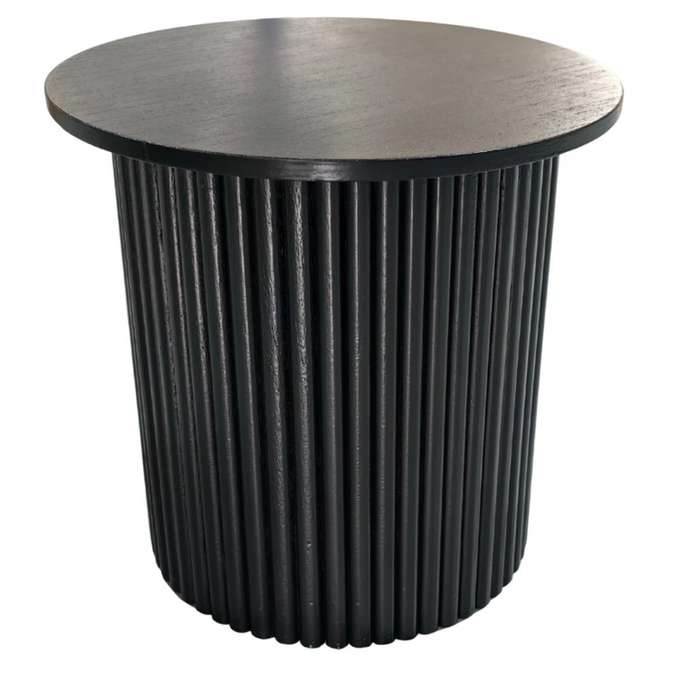 Mesa Auxiliar Redonda Karla D40 cm | Madera Negra