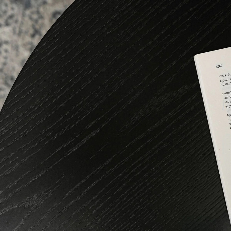 Mesa Centro Redonda Loretto Negra | Moderno y Minimalista