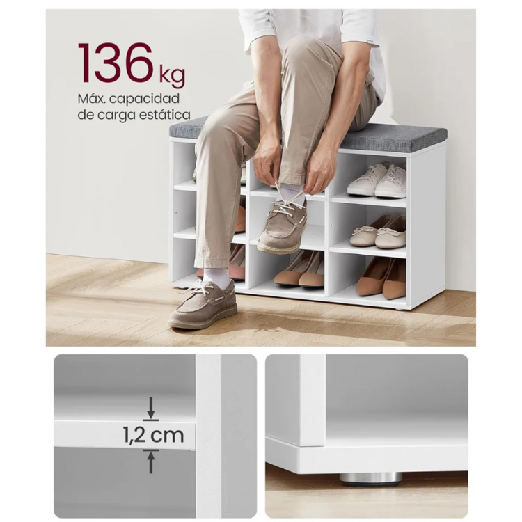 Banqueta Zapatero Blanco Topeka