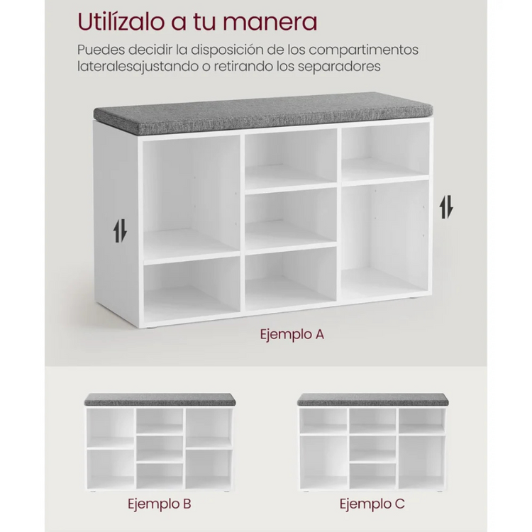 Banqueta Zapatero Blanco Topeka