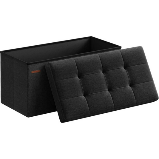 Baúl Banqueta Takoma Negro | Plegable con Almacenaje