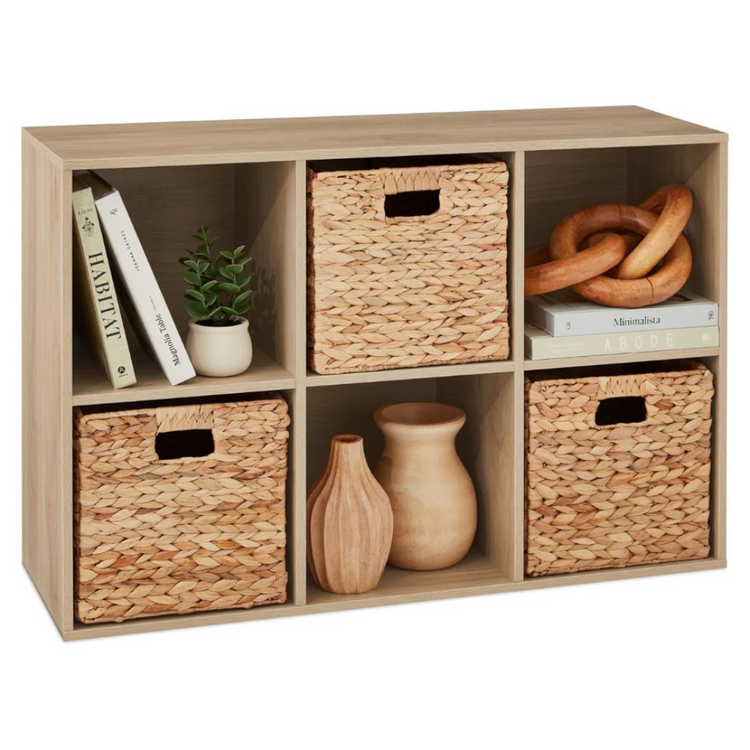 Mueble Organizador Pasco Natural | Con Canastos de Mimbre
