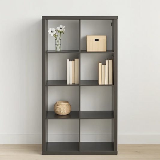 Estante Milora Negro | 8 Compartimentos