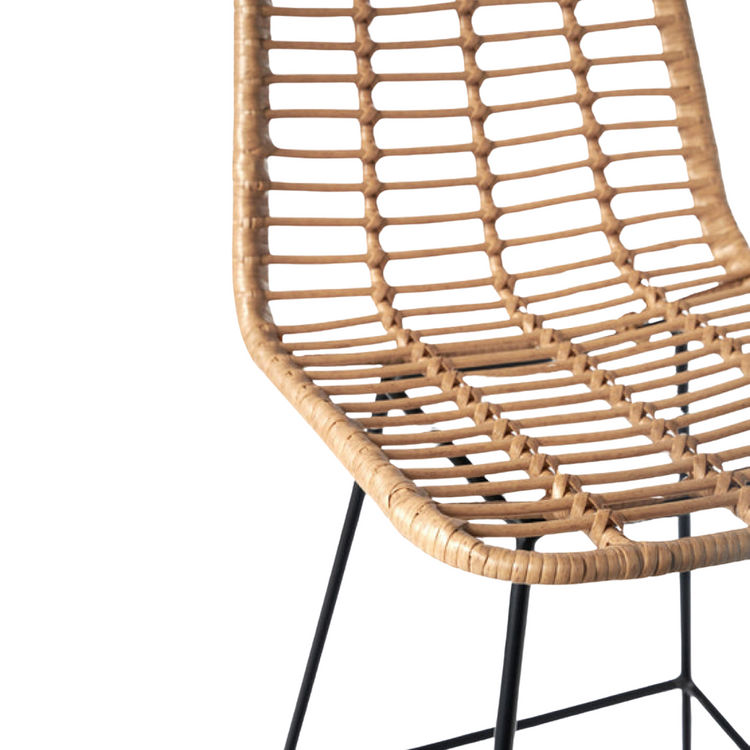Pack 4 Taburete Piso Grecia Alto 75 cm | Rattan color Natural