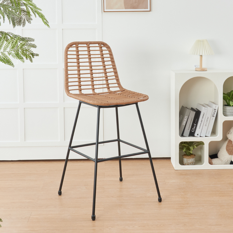 Pack 4 Taburete Piso Grecia Alto 75 cm | Rattan color Natural