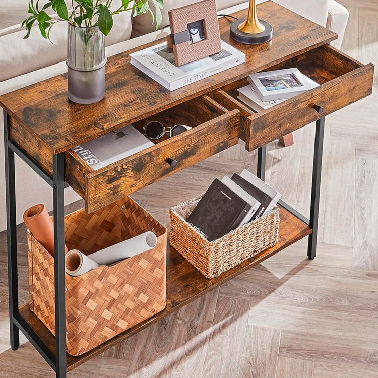 Arrimo Betania 2 Cajones | Madera Natural | Diseño Compacto