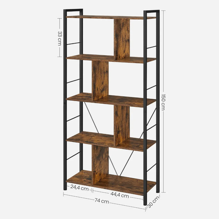 Estante Librero Industrial Pau | 5 Niveles