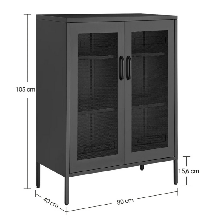 Mueble Buffet Multifuncional Zoe | Negro Metálico