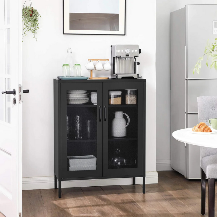 Mueble Buffet Multifuncional Zoe | Negro Metálico