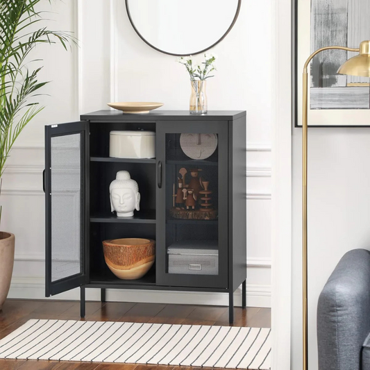 Mueble Buffet Multifuncional Zoe | Negro Metálico