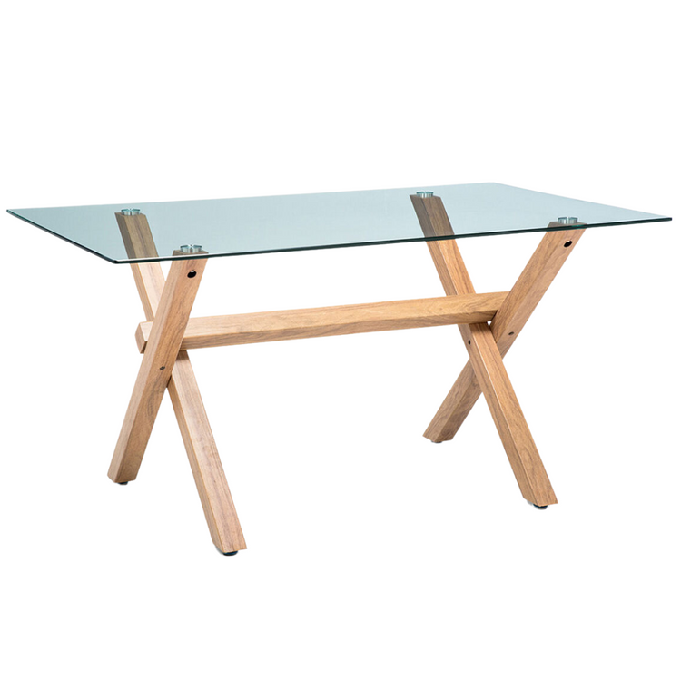 Mesa Rectangular Xinia 130x80 cm | Vidrio Templado