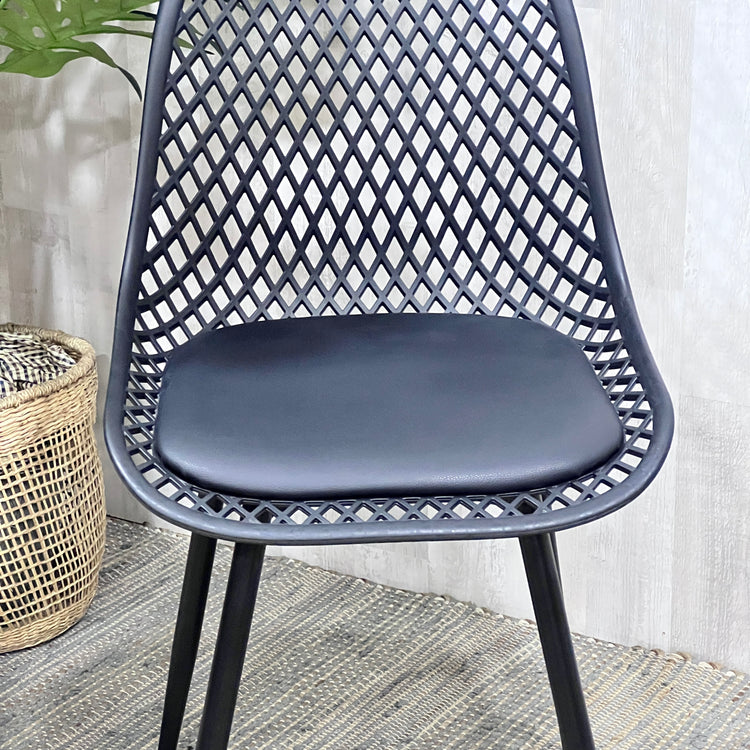 Comedor Redonda Shanna 100cm + 4 Silla Grillet Negro