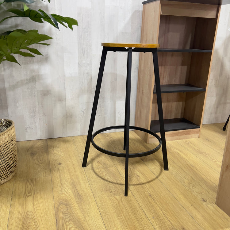 Taburete Ross Negro 75cm | Estilo Industrial