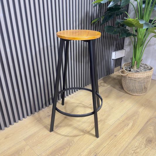 Taburete Ross Negro 75cm | Estilo Industrial